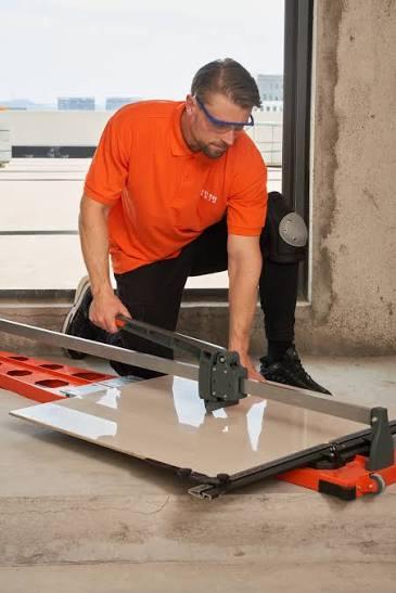 Tiler at work
